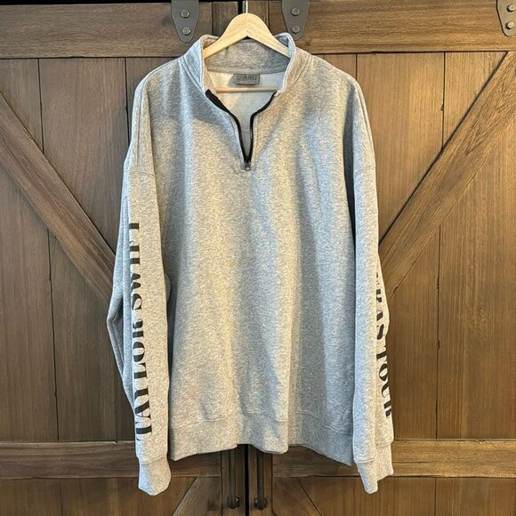 NEW Eras Tour Gray Quarter Zip Pullover Sweatshirt Taylor Swift Grey Zip-Up XXL - Picture 2 of 6